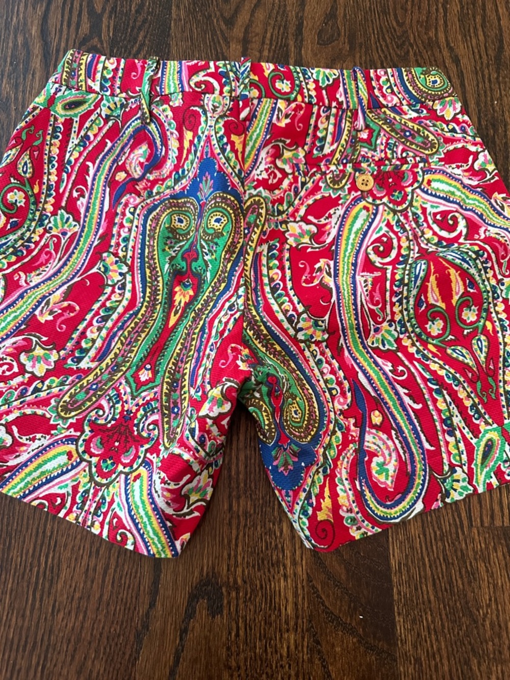Ralph Lauren Red Paisley Print Women’s Shorts 2 - Picture 12 of 12